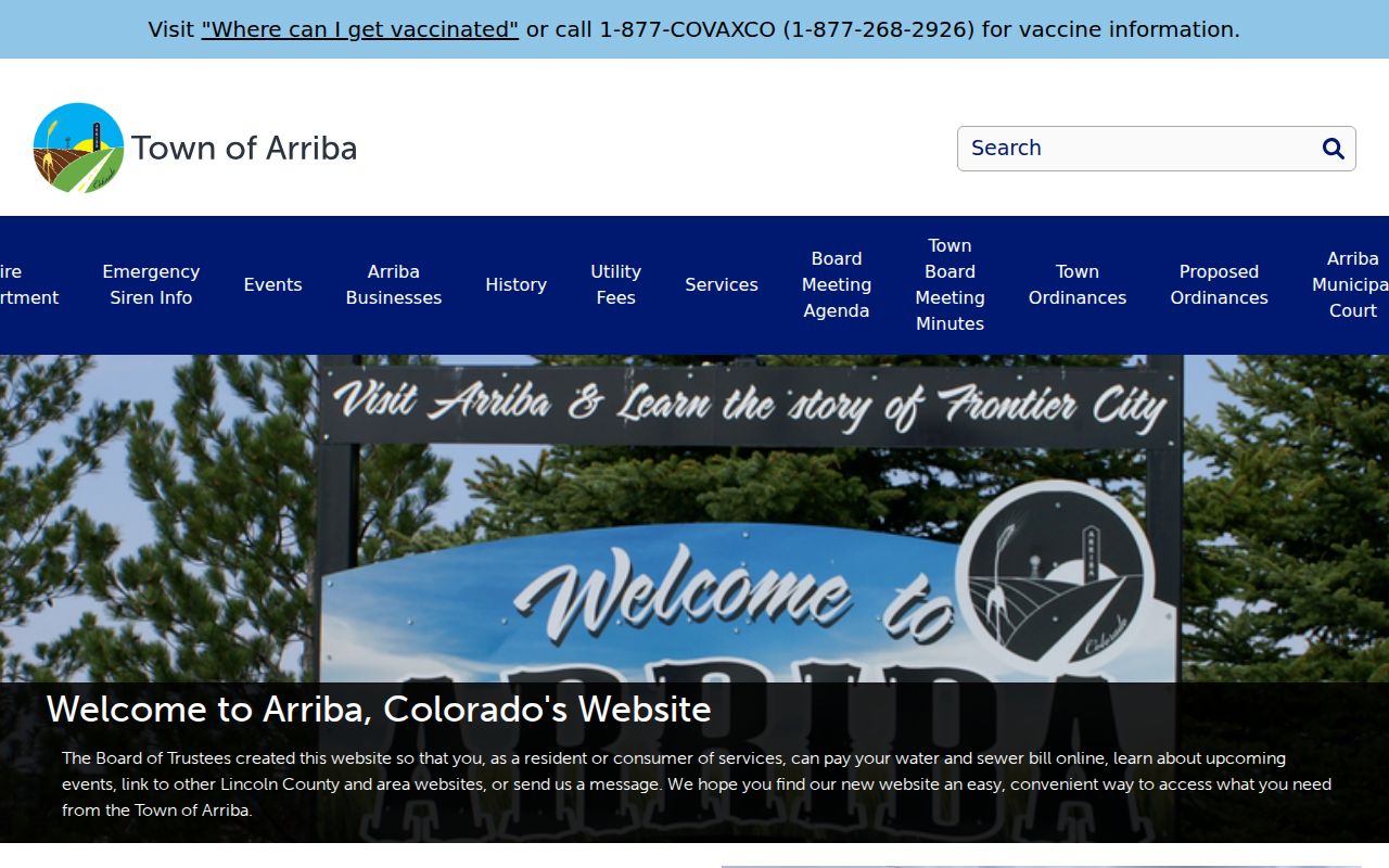 Official Town of Arriba Colorado page used to distinguish the neighboring town from Genoa