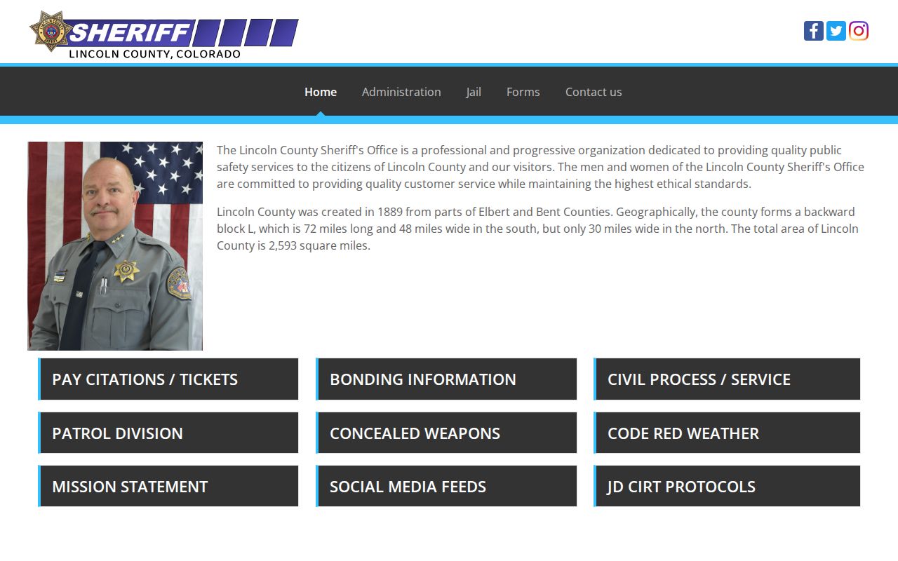 Lincoln County criminal records sheriff office webpage